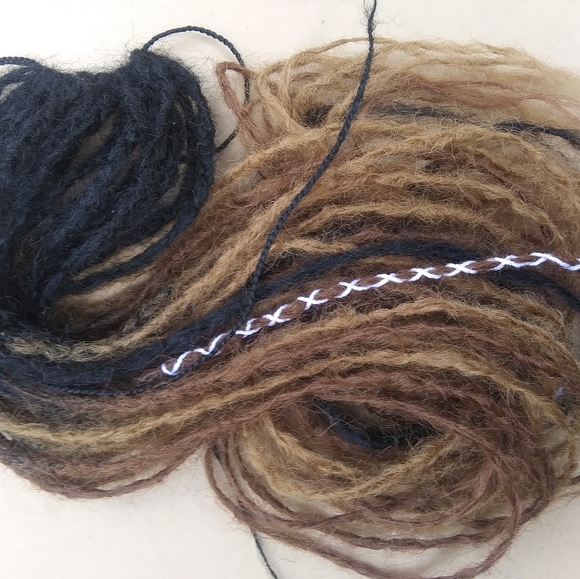 Black brown ombre tie on Loc extensions - Picture 1 of 8